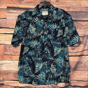 Free Planet Hawaiian Shirt 2XL Men’s Short Sleeve Floral Tropical Cotton Island